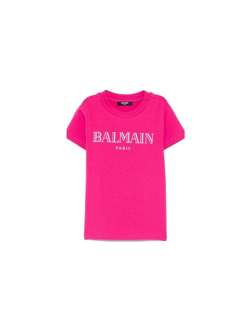 T-shirt, bambina, logata. BALMAIN | BW8B01 Z238950LBC